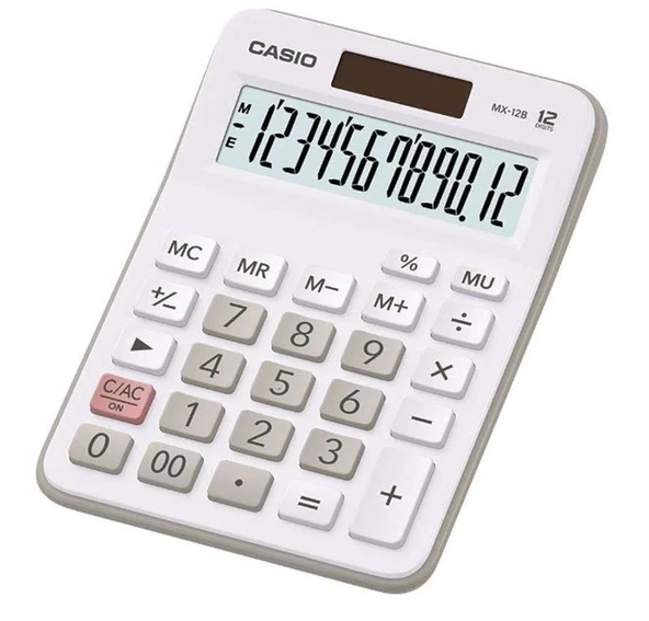 Casio MX-12B-WE Beyaz 12 Hane Masa Üstü Hesap Makinesi ürün görseli 1