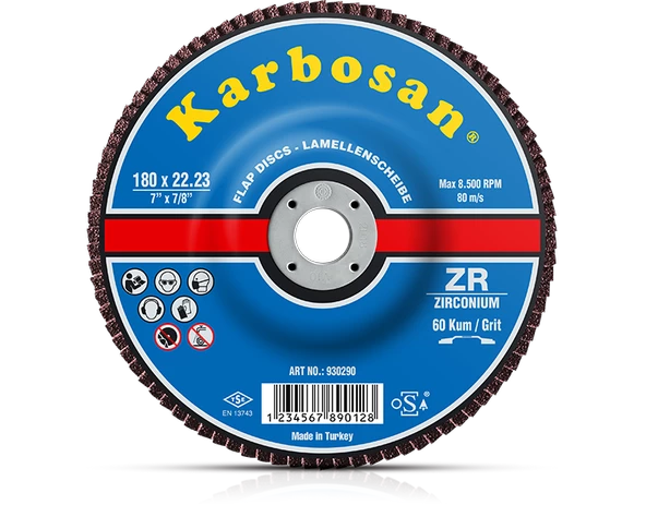 Karbosan 180 X 22 Premıumline Flap Zr Sd 60 Kum 10 Adet ürün görseli 1