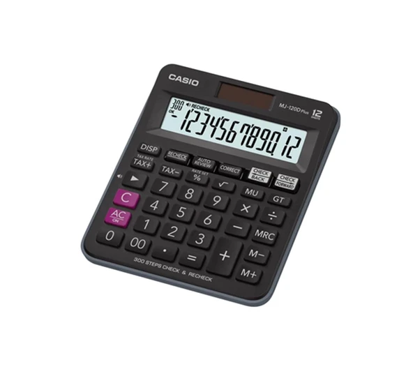 Casio MJ-120D Plus MAVİ İşlem Kontrollü Mavi 12 Hane Masa Üstü Hesap Makinesi ürün görseli 1