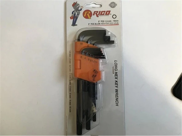 Rıco 013-RC0215 Düz 9lu Uzun Alyan Takımı ürün görseli 1