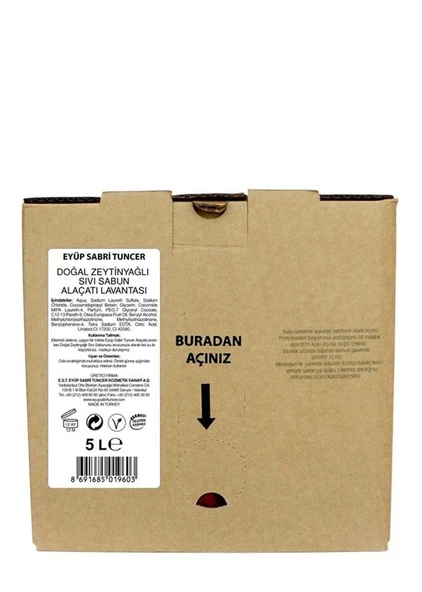 Eyüp Sabri Tuncer Zeytinyağlı Sıvı Sabun Japon Kirazı Çiçeği 5lt Bag In Box Endüstriyel ürün görseli 1