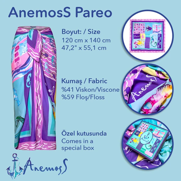 Anemoss Harmoni Pareo Pembe 120*140 cm - Resim 6