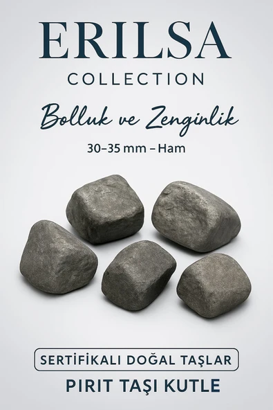 Sertifikalı Ham İşlenmemiş Gerçek Pirit Taşı Kütle 30-35 mm – Zenginlik ve Güç Taşı ürün görseli 1