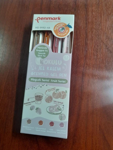 PENMARK KOKULU JEL KALEM MEYVE SERISI 4 LU 9192-4B ürün görseli 1