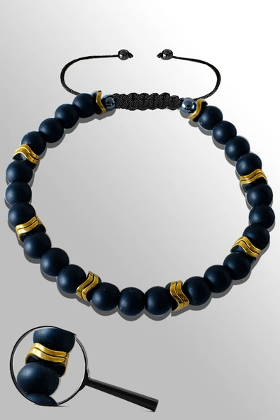 Sertifikalı Gold Hematit 6 Mm Doğal Ham Şungit ( Shungite ) Taşı Bileklik ürün görseli 1