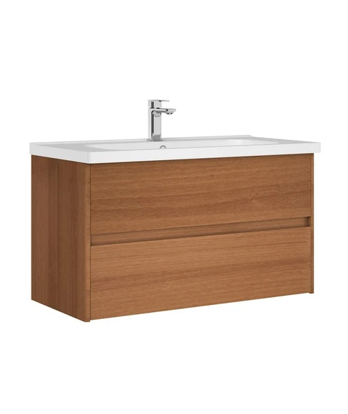 Orka Düden 65 cm MDF Çekmeceli Teak Banyo Dolabı Alt Modül Lavabo ürün görseli 1
