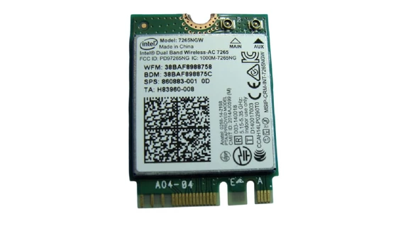İntel 7265NGW Dual Wifi Card H83960 ürün görseli 1