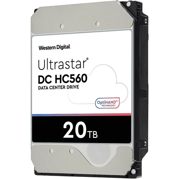 WD Ultrastar 3.5 inc 20TB 7200RPM 512MB HC560 0F38785 WUH722020BLE6L4 Sabit Disk ürün görseli 1