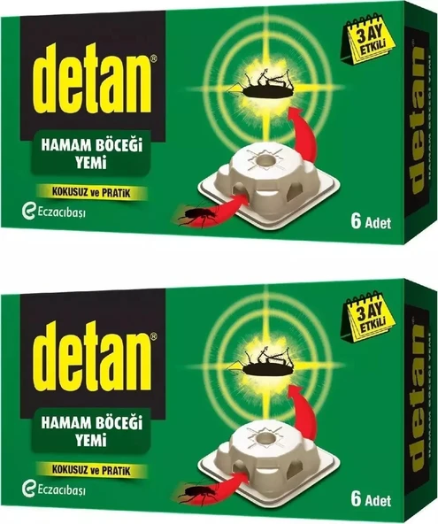 Detan Hamam Böceği Yemi Max 6'lı 2 Adet ürün görseli 1