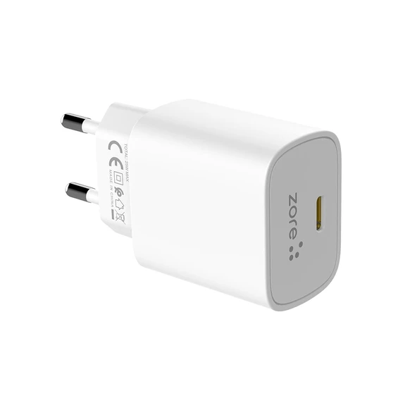 Zore Play Serisi PL09 Akıllı Voltaj Kontrollü Type-C Şarj Aleti 25W ürün görseli 1