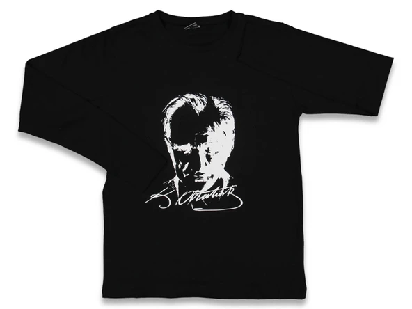 ATATÜRK BASKILI UZUN KOLLU T-SHIRT ürün görseli 1