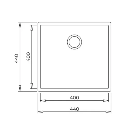 115230029-SQUARE 40.40 TG TEKA EVİYE - Resim 2