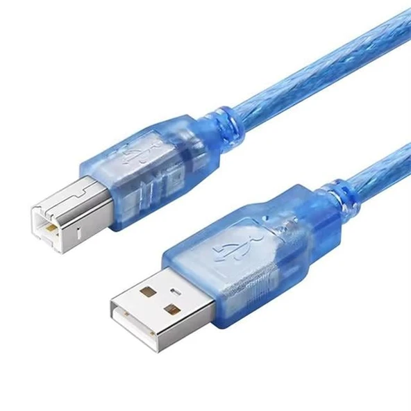 Fully G-534DB Şeffaf Mavi 3 Metre Usb Yazıcı Kablosu ürün görseli 1