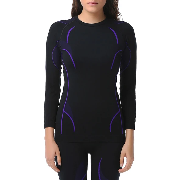 Evolite Thermowear Kadın Mor Termal Üst İçlik - Resim 6