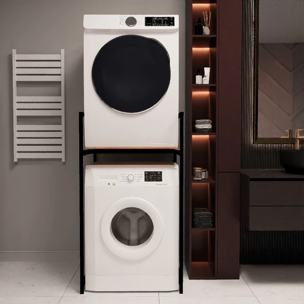 Banyo Rafı Çamaşır ve Kurutma Makinesi Dolabı Çam 1623 ürün görseli 1
