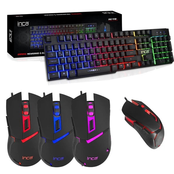 Inca IKG-448 Gaming Oyuncu Klavye Mouse Seti ürün görseli 1