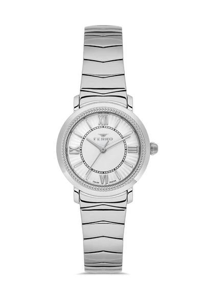 Ferro FL43009A-A Quartz Çelik Gri 28 mm Kadın Kol Saati ürün görseli 1