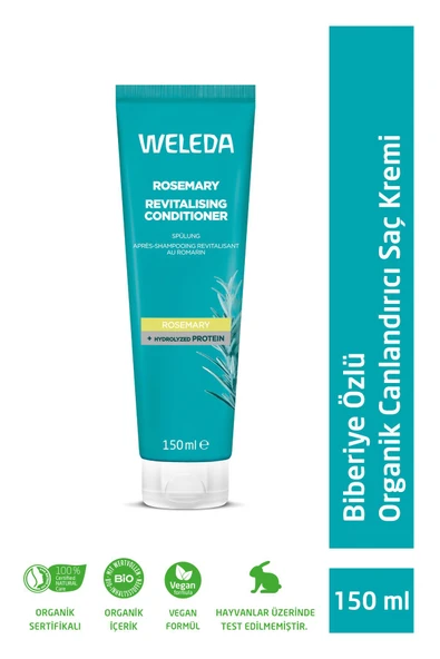 Weleda Biberiye Özlü Organik Canlandırıcı Saç Bakım Kremi 150ml ürün görseli 1