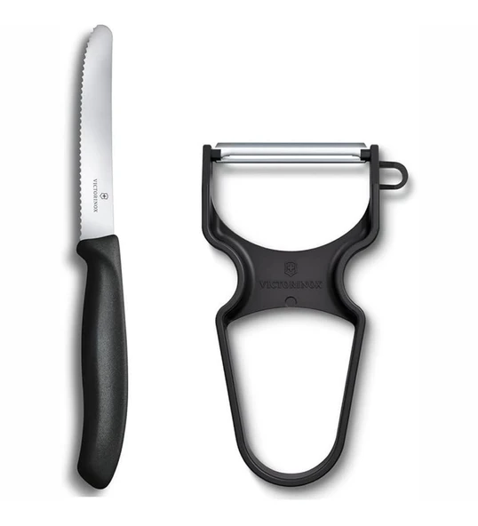Victorinox 6.7113.23 Soyacak ve Sofra Bıçağı Seti, 2li Set Siyah ürün görseli 1