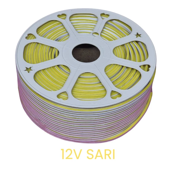 Hightek 12V Sarı Neon Şerit LED 100 Metre ürün görseli 1