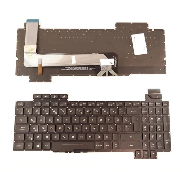 Asus Rog GL703GM-71250 GL703GM-DS74 Notebook Klavyes Siyah TR ışıklı ürün görseli 1
