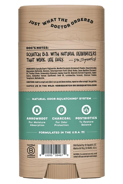 Dr. Squatch Rainforest Rapids Alüminyumsuz Stick Deodorant 75GR - Resim 2