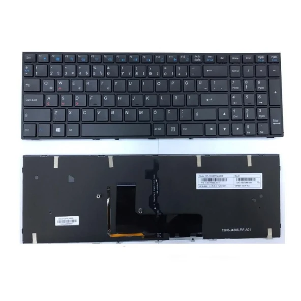 Monster Abra A7 V6.1.1 uyumlu Notebook Klavyesi, Laptop Tuş Takımı (Siyah TR) ışıklı ürün görseli 1
