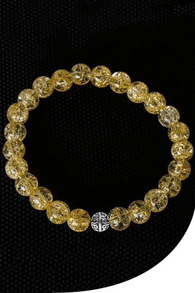 Sertifikalı Gold Necef Taşı Bileklik - Gümüş Aparatlı ürün görseli 1