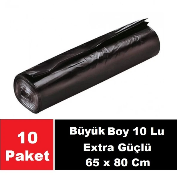 Sera Çöp Torbası 70 Lt Endüstriyel Extra Güçlü Büyük Boy 10 Lu 65 x 80 Cm x 10 Paket ürün görseli 1