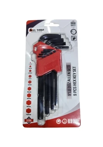 El Toro Uzun Torx Allen Seti (9 Pcs) ürün görseli 1