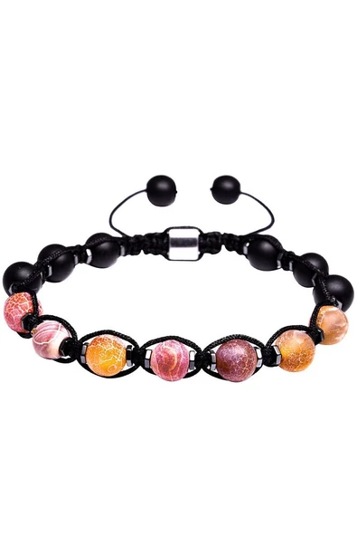 Makrome Pembe Buz Akik Bileklik - Resim 4
