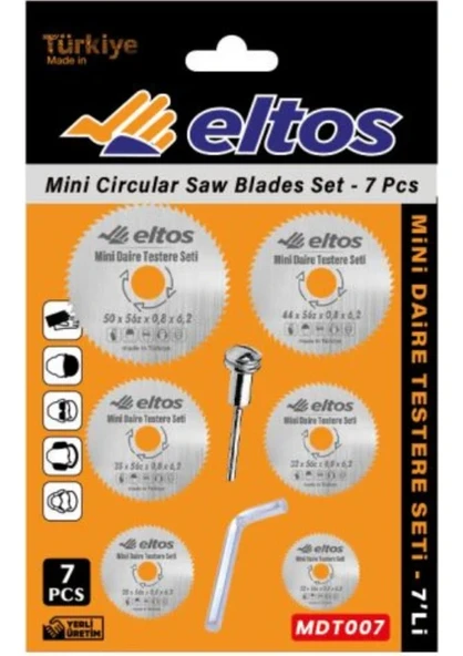 Eltos Mini Daire Testere Seti 7 Parça ürün görseli 1