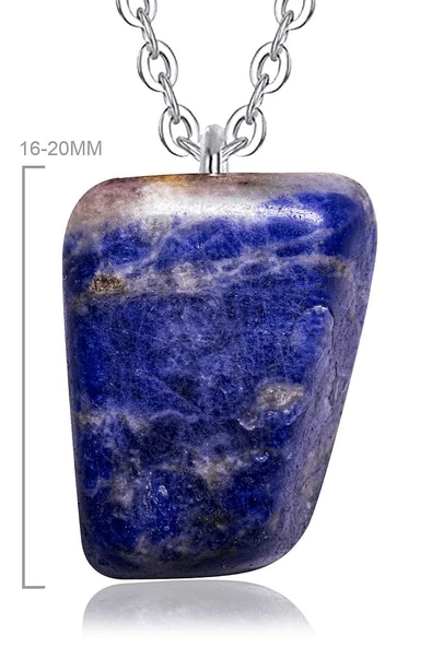 Sertifikalı Ham Doğal Işlenmemiş Lapis Lazuli Taşı Kolye ürün görseli 1