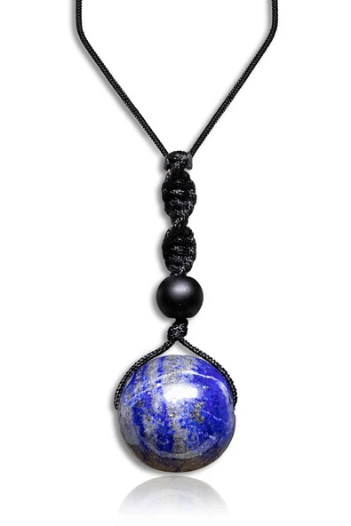 Sertifikalı Ayarlanabilir Doğal Lapis Lazuli Taşı Kolye ürün görseli 1