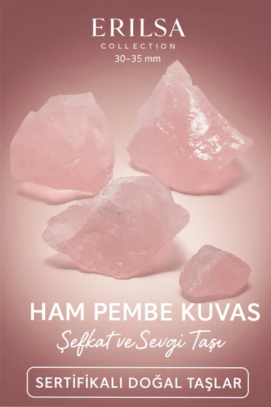 Sertifikalı Ham Işlenmemiş Açık Pembe Kuvars Taşı Doğal Taş Kütle Parça ürün görseli 1