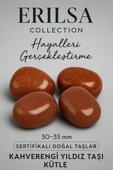 Sertifikalı Ham Tamburlanmış Kahverengi Yıldız Taşı Kütle Parça (30-35 mm) – Doğal Taş ürün görseli 1