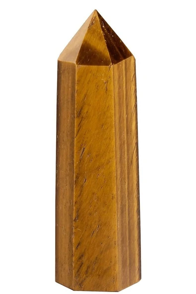 Sertifikalı 1.kalite Doğal Kaplan Gözü Taşı Piramit Kazık Obelisk Parça ürün görseli 1
