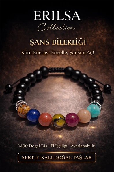 Sertifikalı Bereket Şans Bilekliği - Jasper Akik Yakut Amazonit Kalsit Amazonit 8 mm Doğal Taş ürün görseli 1