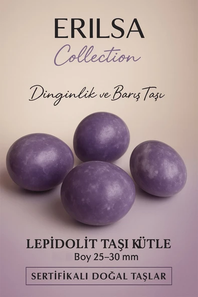 Sertifikalı Doğal Lepidolit Taşı Kütle 25-30 mm – Dinginlik ve Ruhsal Barış Taşı ürün görseli 1