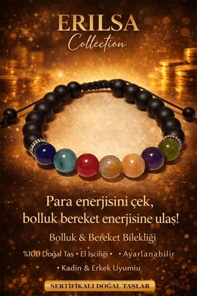 Sertifikalı Doğal Bolluk Bereket Bilekliği Para Enerjisi Bilekliği Akik Kuvars Ametist Yeşim Apatit ürün görseli 1