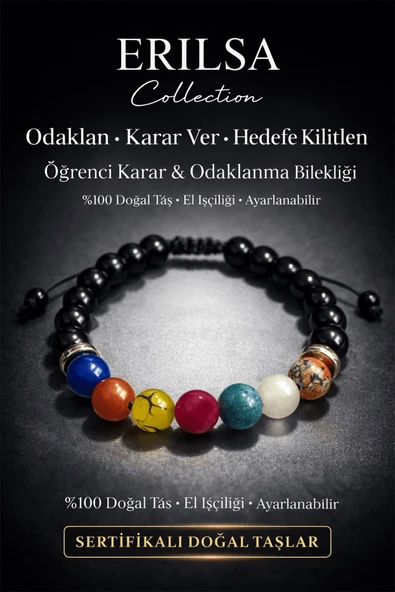 Sertifikalı Öğrenci Bilekliği - Akik Yakut Apatit Jasper Kuvars Obsidyen 8 mm Terahertz Doğal Taş ürün görseli 1