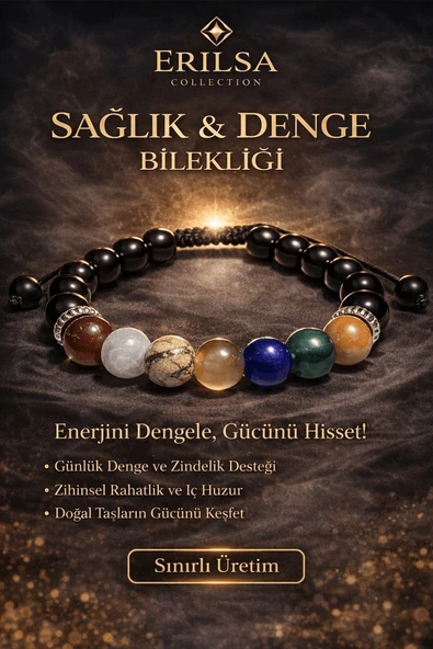 Sertifikalı Doğal Taş Şifa Denge Bilekliği - Kuvars Akik Jasper Florit Obsidyen Taşı ürün görseli 1