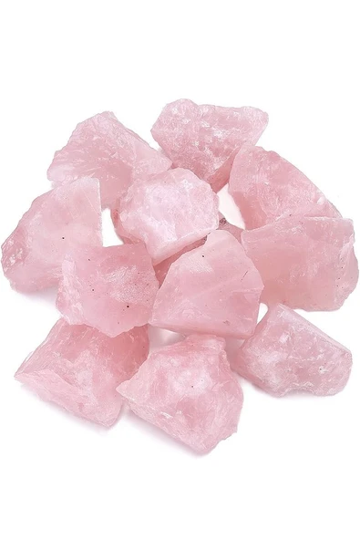 Sertifikalı Ham Işlenmemiş Doğal Pembe Kuvars Taşı Kütle (4-5 Cm) ürün görseli 1