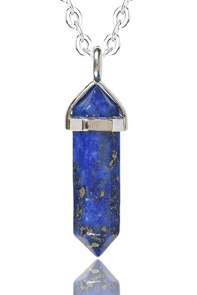 Sertifikalı Doğal Lapis Lazuli Taşı Kolye ürün görseli 1