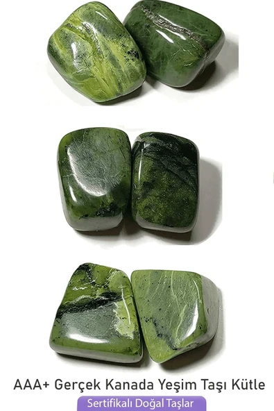 Sertifikalı Tamburlanmış Doğal Jade Yeşim Taşı Kütle ürün görseli 1