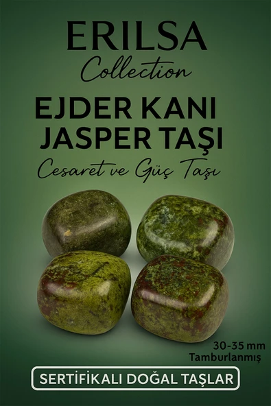 Sertifikalı Ejder Kanı Jasper Taşı Kütle 30-35 mm – Cesaret, Güç ve Denge Taşı ürün görseli 1