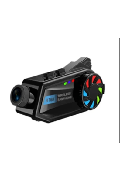 Bt68 Motosiklet Kask Bluetooth Kulaklık 1080p Kamera Ses Kontrolü Video Kayıt Özellikli İntercom ürün görseli 1
