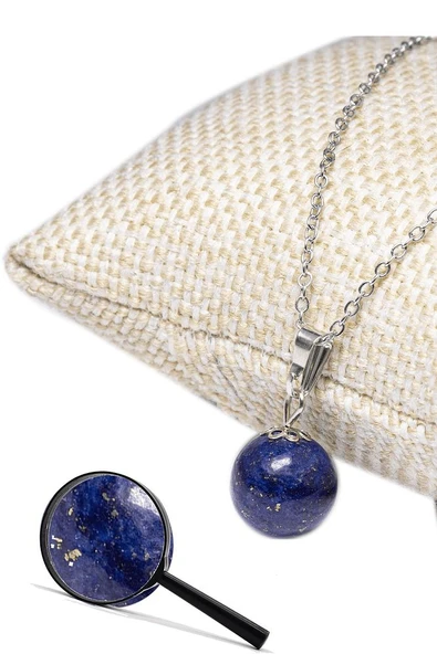 Sertifikalı Doğal Lapis Lazuli Taşı Kolye (afganistan) ürün görseli 1