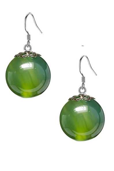 Sertifikalı Yeşim Taşlı Doğal Taş Küpe - 8 mm ürün görseli 1