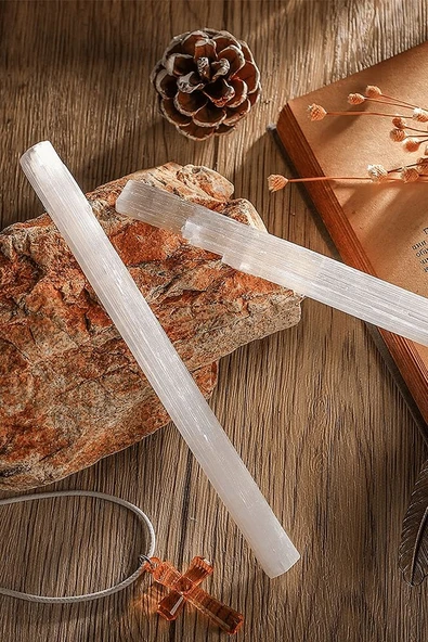 Sertifikalı Selenit Taşı Çubuk (6-8 Cm) ürün görseli 1